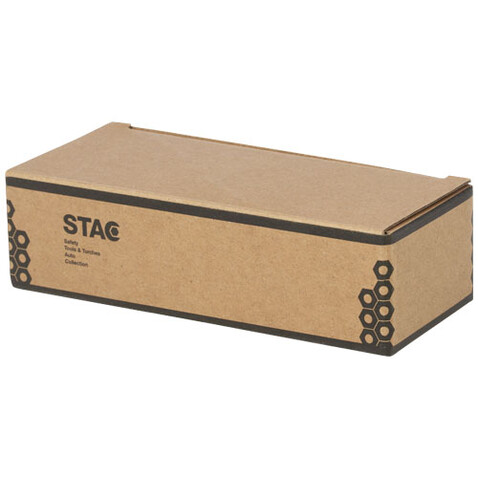 Helios Solar-Dynamo-Taschenlampe aus recyceltem Kunststoff mit Karabinerhaken, armeegrün bedrucken, Art.-Nr. 10457564