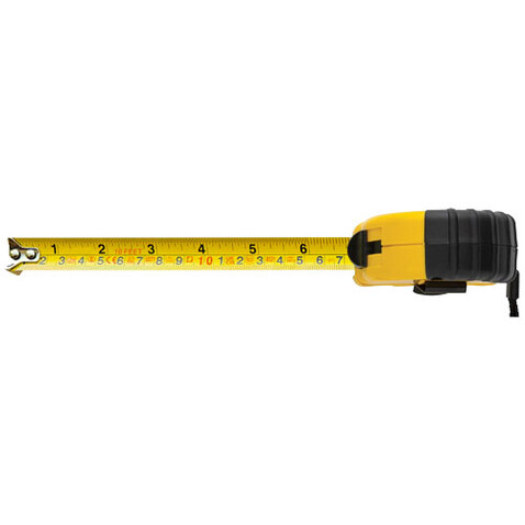 Rule 3 Meter Maßband aus recyceltem RCS Kunststoff, gelb bedrucken, Art.-Nr. 10458011