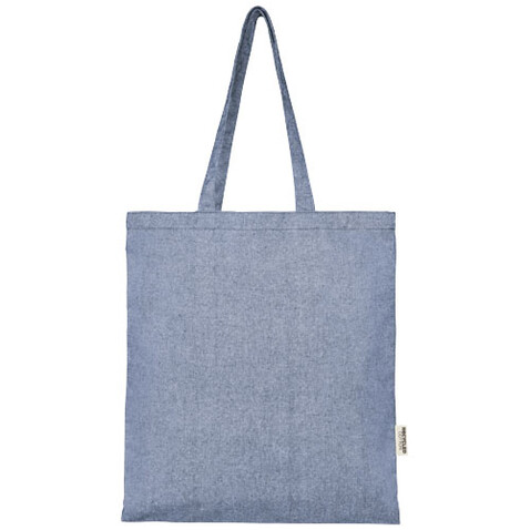 Pheebs 150 g/m² Aware™ recycelte Tragetasche, heather blau bedrucken, Art.-Nr. 12070350