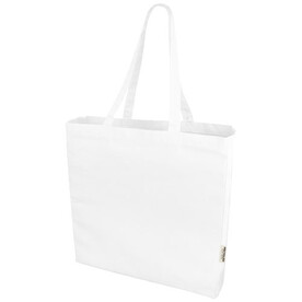 Odessa 220 g/m² recycelte Baumwoll Tragetasche 13L, weiss bedrucken, Art.-Nr. 12071001