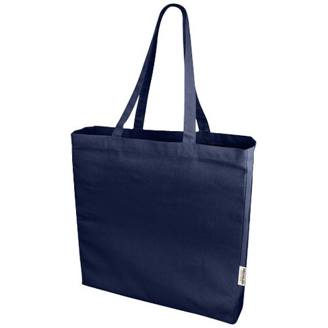 Odessa 220 g/m² recycelte Baumwoll Tragetasche 13L, navy bedrucken, Art.-Nr. 12071055