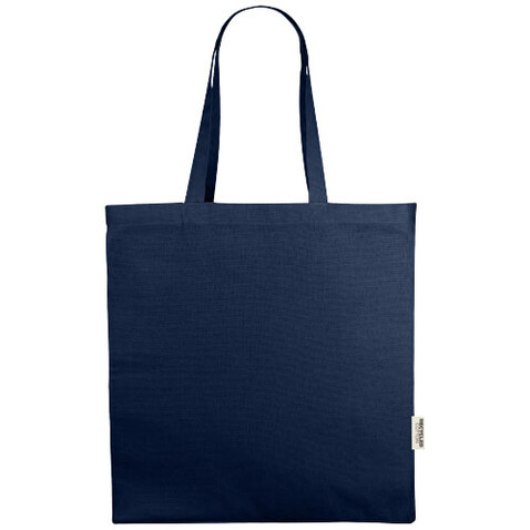 Odessa 220 g/m² recycelte Baumwoll Tragetasche 13L, navy bedrucken, Art.-Nr. 12071055
