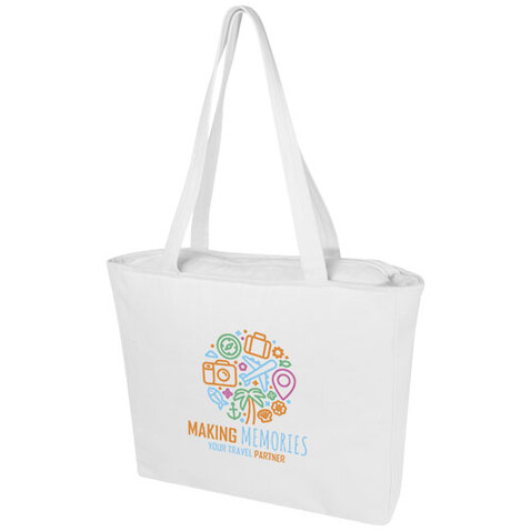 Weekender 500 g/m² Aware™ recycelte Tragetasche, weiss bedrucken, Art.-Nr. 12071201