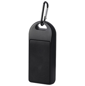 Omni 3 W IPX4 Bluetooth®-Lautsprecher aus recyceltem RCS Kunststoff, schwarz bedrucken, Art.-Nr. 12433390