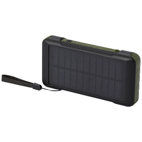 Soldy 10.000 mAh Solardynamo-Powerbank aus recyceltem GRS Kunststoff, armeegrün bedrucken, Art.-Nr. 12434664 Soldy 10.000 mAh Solardynamo-Powerbank aus recyceltem GRS Kunststoff, armeegrün bedrucken, Art.-Nr. 12434664