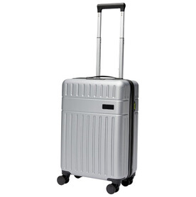 Rover 20&amp;quot; Kabinentrolley GRS Recycelt 40 L, silber bedrucken, Art.-Nr. 13004981
