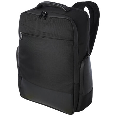 Expedition Pro 15,6&quot; Laptop-Rucksack aus GRS Recyclingmaterial 25 L, schwarz bedrucken, Art.-Nr. 13005690