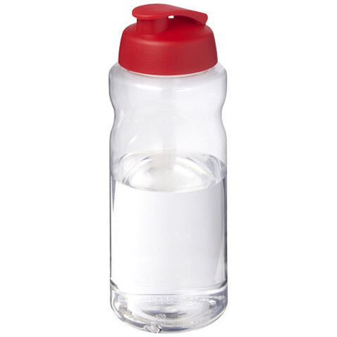 H2O Active® Big Base 1L Sportflasche mit Klappdeckel, rot bedrucken, Art.-Nr. 21017521
