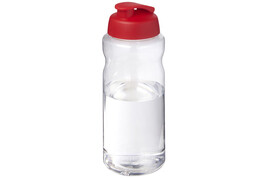 H2O Active® Big Base 1L Sportflasche mit Klappdeckel, rot bedrucken, Art.-Nr. 21017521