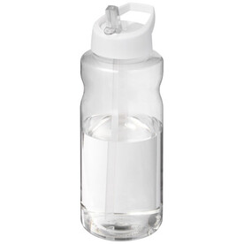 H2O Active® Big Base 1L Sportflasche mit Ausgussdeckel, weiss bedrucken, Art.-Nr. 21017601