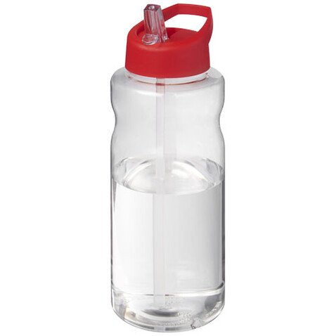 H2O Active® Big Base 1L Sportflasche mit Ausgussdeckel, rot bedrucken, Art.-Nr. 21017621