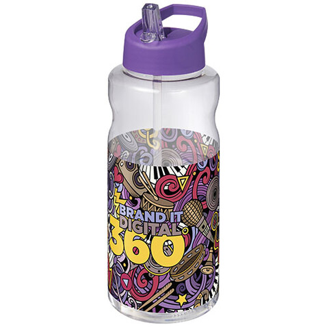 H2O Active® Big Base 1L Sportflasche mit Ausgussdeckel, lila bedrucken, Art.-Nr. 21017637