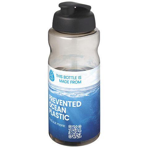 H2O Active® Eco Big Base 1L Sportflasche mit Klappdeckel, kohle, schwarz bedrucken, Art.-Nr. 21017884 H2O Active® Eco Big Base 1L Sportflasche mit Klappdeckel, kohle, schwarz bedrucken, Art.-Nr. 21017884