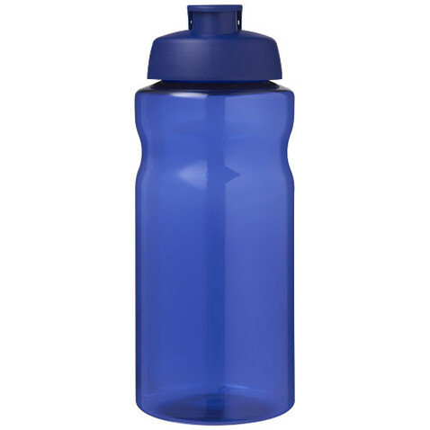 H2O Active® Eco Big Base 1L Sportflasche mit Klappdeckel, blau, blau bedrucken, Art.-Nr. 21017892