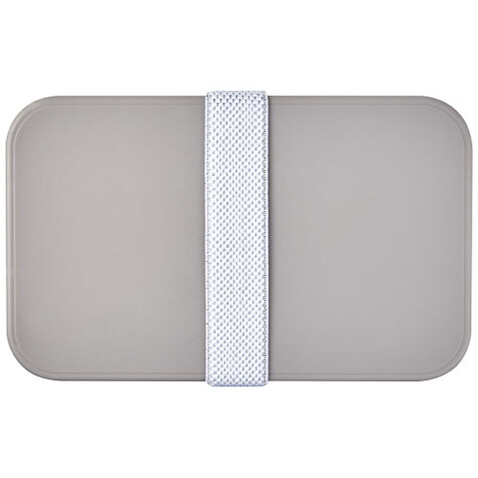 MIYO Renew Doppel-Lunchbox, kieselgrau, elfenbeinweiß, weiss bedrucken, Art.-Nr. 21018291