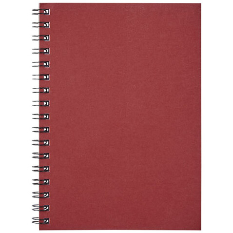 Desk-Mate® A6 farbiges Notizbuch mit Spiralbindung, rot bedrucken, Art.-Nr. 21018821