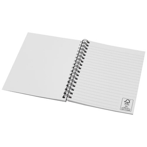 Desk-Mate® A6 farbiges Notizbuch mit Spiralbindung, schwarz bedrucken, Art.-Nr. 21018890