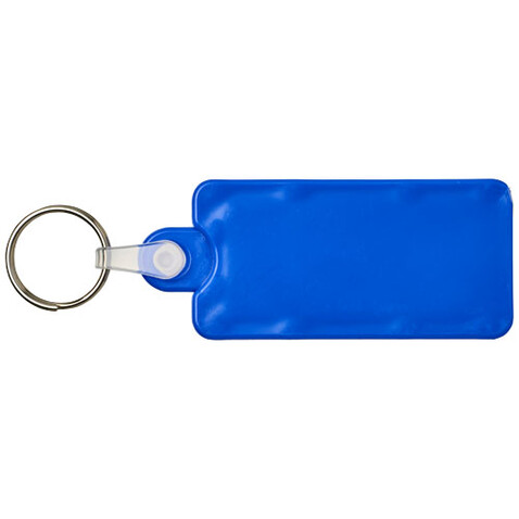 Kym Reifenprofilmesser Schlüsselanhänger aus recyceltem Material, blau bedrucken, Art.-Nr. 21019052