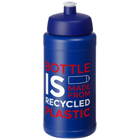 Baseline Recycelte Sportflasche, 500 ml, blau, blau bedrucken, Art.-Nr. 21044491 Baseline Recycelte Sportflasche, 500 ml, blau, blau bedrucken, Art.-Nr. 21044491