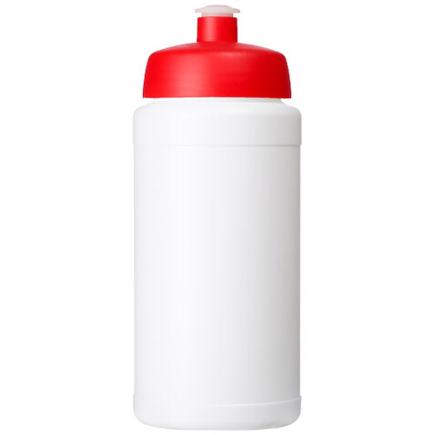 Baseline Recycelte Sportflasche, 500 ml, weiss, rot bedrucken, Art.-Nr. 21044496 Baseline Recycelte Sportflasche, 500 ml, weiss, rot bedrucken, Art.-Nr. 21044496