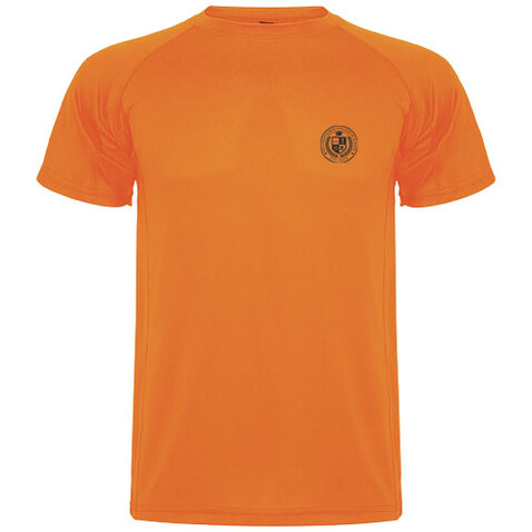 Montecarlo Sport T-Shirt für Kinder, Fluor Orange bedrucken, Art.-Nr. K04253LH
