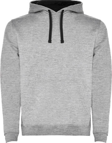Urban Kapuzenpullover für Kinder, Marl Grey, schwarz bedrucken, Art.-Nr. K10678JG