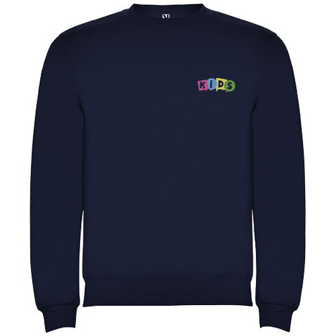 Clasica Sweatshirt mit Rundhalsausschnitt für Kinder, Navy Blue bedrucken, Art.-Nr. K10701RE