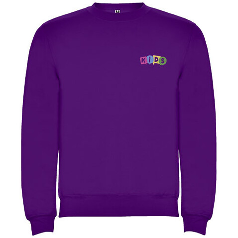 Clasica Sweatshirt mit Rundhalsausschnitt für Kinder, lila bedrucken, Art.-Nr. K10704HG