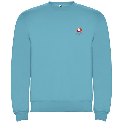 Clasica Sweatshirt mit Rundhalsausschnitt für Kinder, türkis bedrucken, Art.-Nr. K10704UG