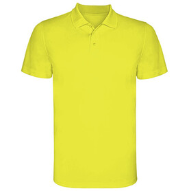 Monzha Sport Poloshirt für Herren, Fluor Yellow bedrucken, Art.-Nr. R04041C1