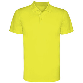 Monzha Sport Poloshirt für Herren, Fluor Yellow bedrucken, Art.-Nr. R04041C1