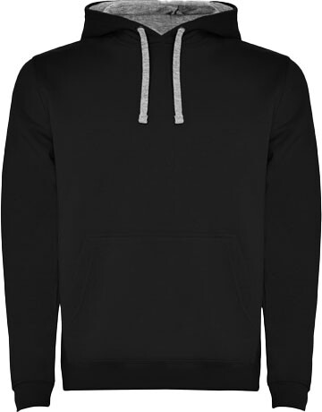 Urban Kapuzenpullover für Herren, schwarz, Marl Grey bedrucken, Art.-Nr. R10678B5