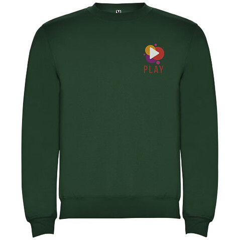 Clasica Sweatshirt mit Rundhalsausschnitt Unisex, dunkelgrün bedrucken, Art.-Nr. R10704Z3