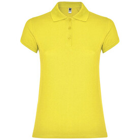 Star Poloshirt für Damen, gelb bedrucken, Art.-Nr. R66341B1