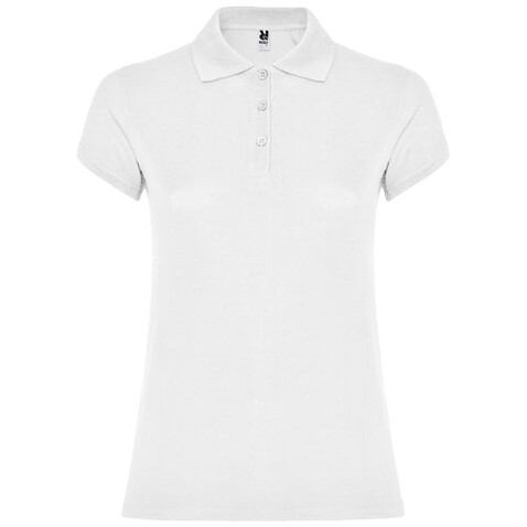 Star Poloshirt für Damen, weiss bedrucken, Art.-Nr. R66341Z2