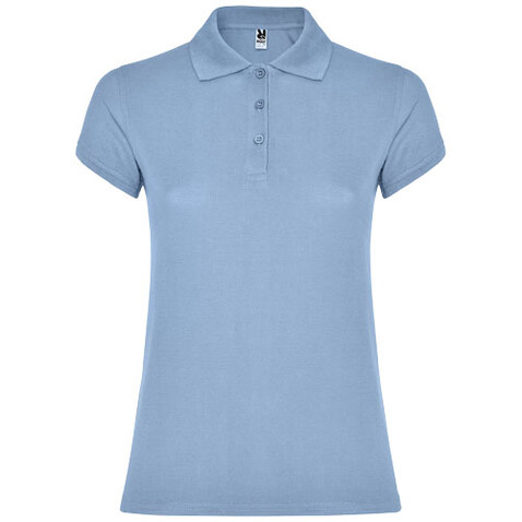 Star Poloshirt für Damen, himmelblau bedrucken, Art.-Nr. R66342H4 Star Poloshirt für Damen, himmelblau bedrucken, Art.-Nr. R66342H4