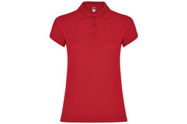 Star Poloshirt für Damen, rot bedrucken, Art.-Nr. R66344I1