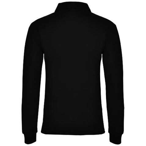 Estrella Langarm Poloshirt für Damen, schwarz bedrucken, Art.-Nr. R66363O2