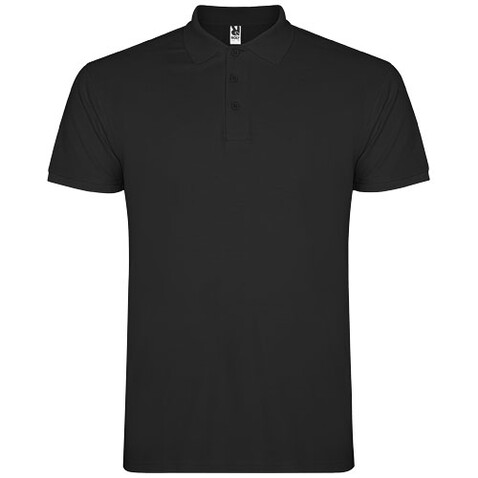 Star Poloshirt für Herren, schwarz bedrucken, Art.-Nr. R66383O6