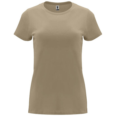 Capri T-Shirt für Damen, sand meliert bedrucken, Art.-Nr. R66831H4