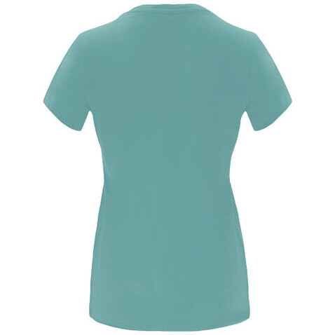 Capri T-Shirt für Damen, Dusty Blue bedrucken, Art.-Nr. R66831M4