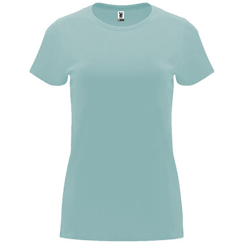 Capri T-Shirt für Damen, Washed Blue bedrucken, Art.-Nr. R66831P3