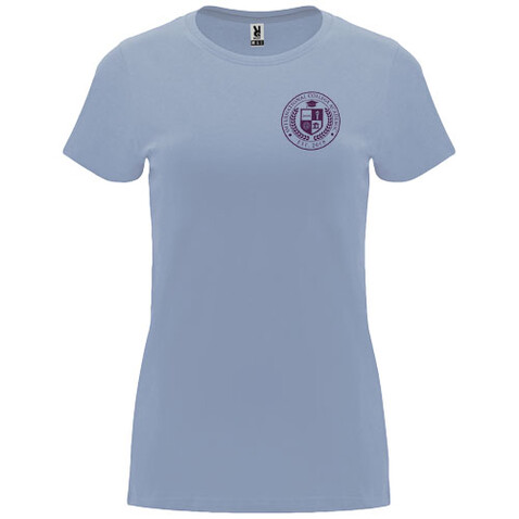 Capri T-Shirt für Damen, Zen Blue bedrucken, Art.-Nr. R66831W4