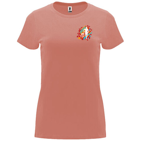 Capri T-Shirt für Damen, Clay Orange bedrucken, Art.-Nr. R66833K5