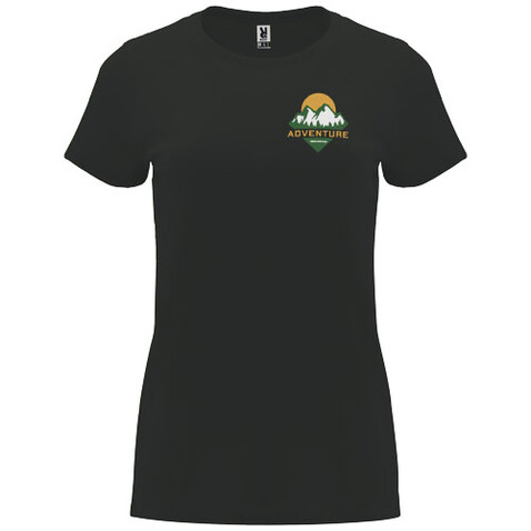 Capri T-Shirt für Damen, Dark Lead bedrucken, Art.-Nr. R66834B4