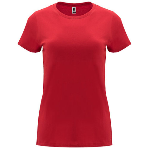 Capri T-Shirt für Damen, rot bedrucken, Art.-Nr. R66834I3