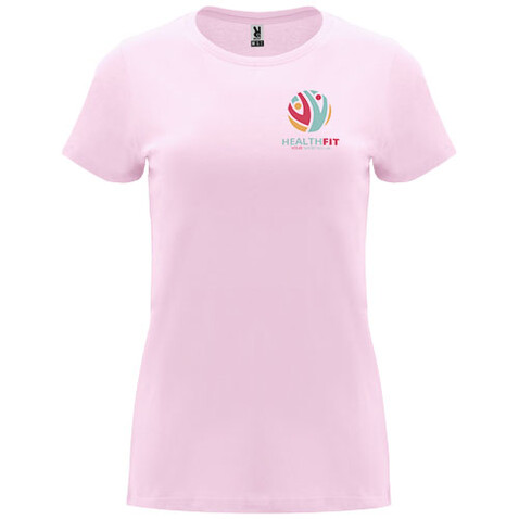 Capri T-Shirt für Damen, hellrosa bedrucken, Art.-Nr. R66834O5