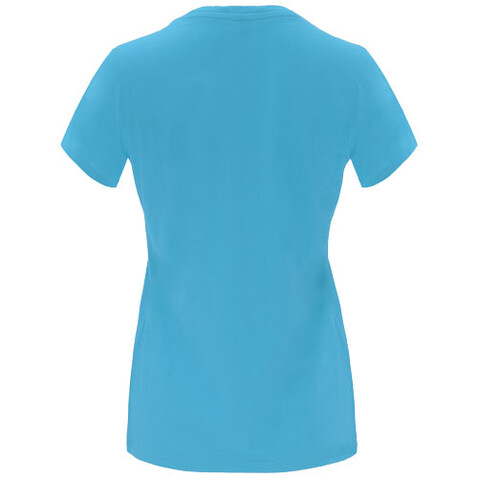 Capri T-Shirt für Damen, türkis bedrucken, Art.-Nr. R66834U2