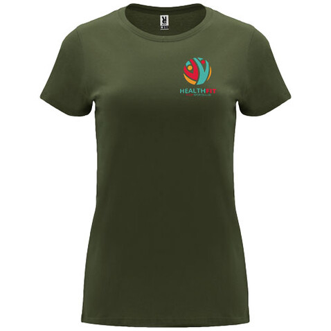 Capri T-Shirt für Damen, Venture Green bedrucken, Art.-Nr. R66834Y5