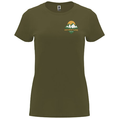 Capri T-Shirt für Damen, Militar Green bedrucken, Art.-Nr. R66835M2